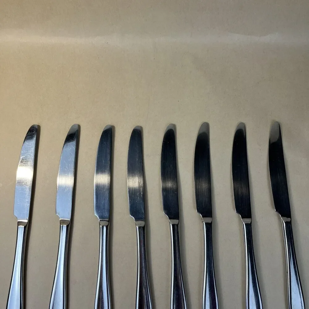 Lauffer by Towle‎ Dinner Knife 9 1/8” 18/8 Stainless Flatware Indonesia Set Of 8